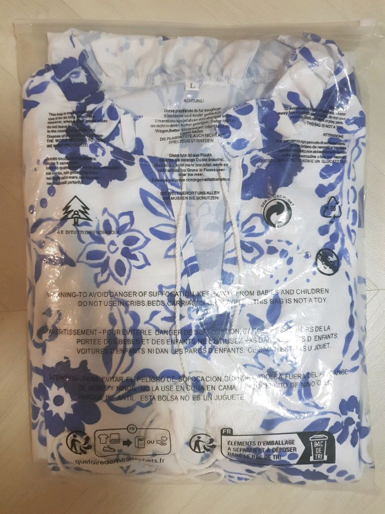 여자 롱 보헤미안 원피스 브이넥 77사이즈 블루 이미지