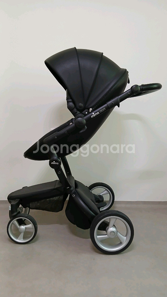 최고급 명품 럭셔리 디럭스 유모차 미마 자리 올블랙.--4