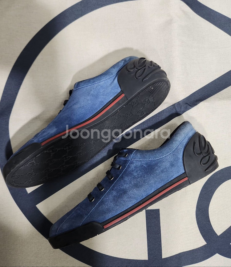 [구찌] 275mm 스웨이드 스니커즈--3