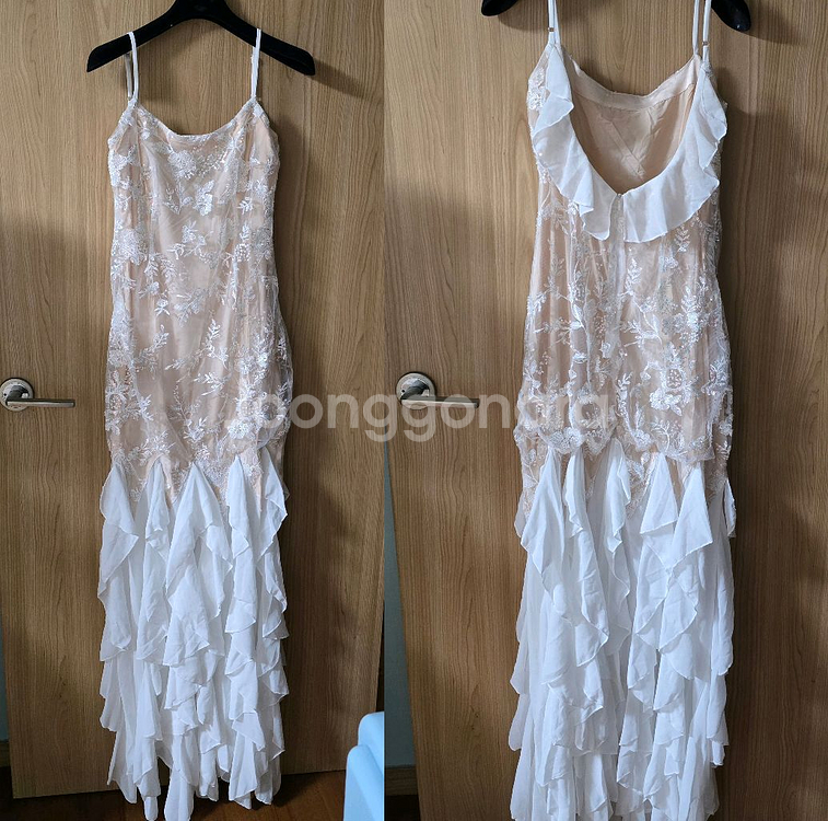 로즈드제이 헤비 플라워 자수 벌스데이 드레스 셀프웨딩--3