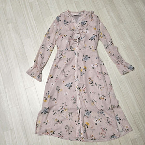 ROEM 로엠 꽃무늬 핑크 롱원피스