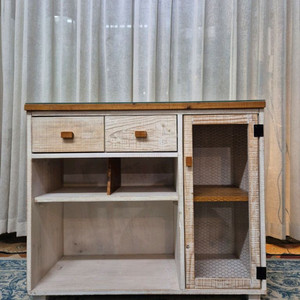 빈티지 원목 주방수납장