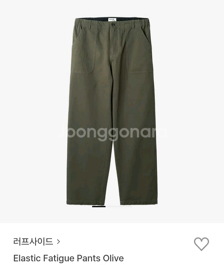 러프사이드 퍼티그팬츠 올리브--0