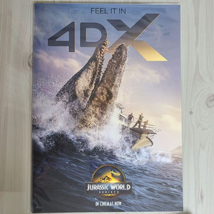 영화 쥬라기월드 4dx 포스터 미개봉 특전 스칼렛요한슨