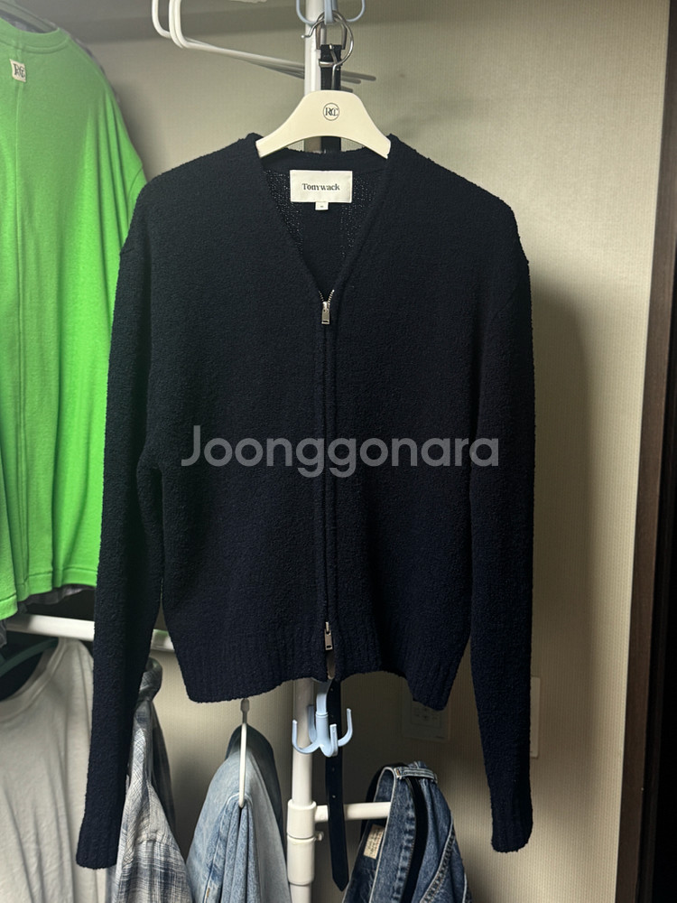 토니웩 2way 베이비 알파카 집업가디건 XL 새상품--2