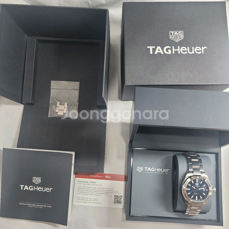 태그호이어 아쿠아레이서 데이트 청판 41mm--1