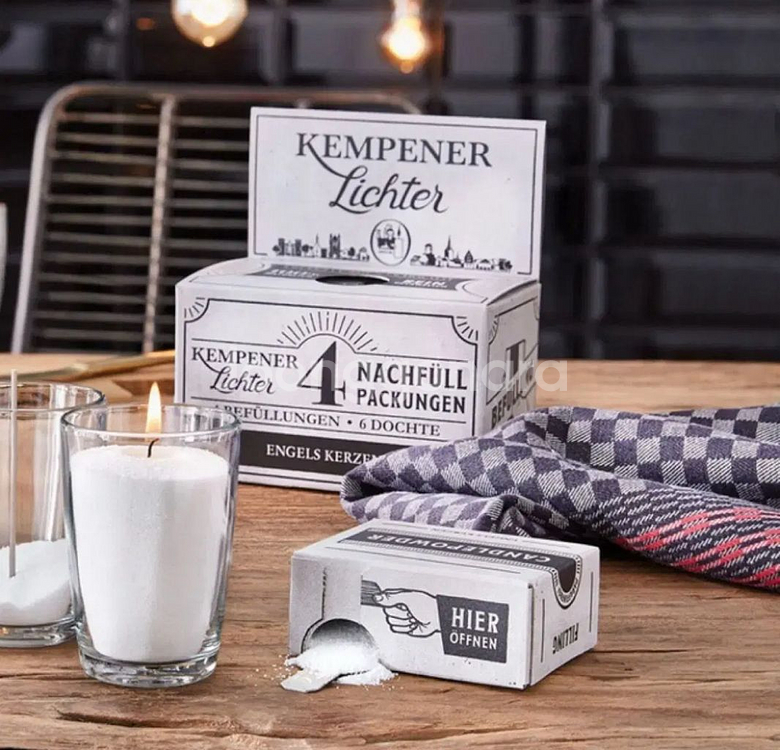 독일 친환경 천연 가루 캔들 4개 세트, 캔들 새상품--0