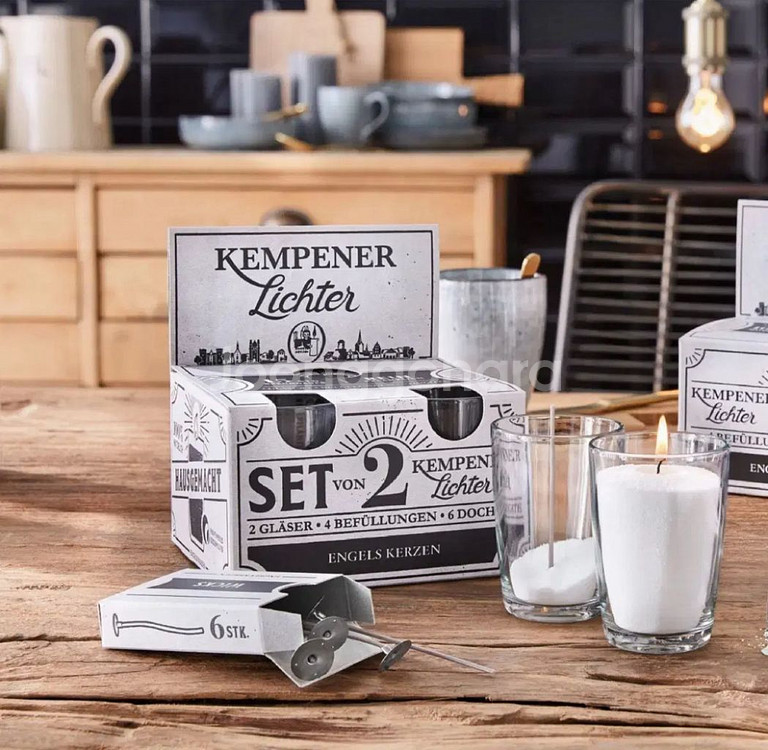 독일 친환경 천연 가루 캔들 4개 세트, 캔들 새상품--3