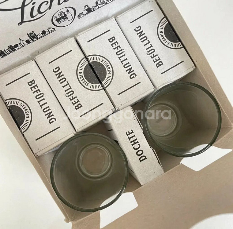 독일 친환경 천연 가루 캔들 4개 세트, 캔들 새상품--6