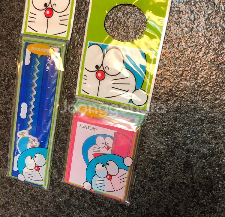 고전 도라에몽 문구 어디로든 문 거울 자 피규어 스트랩--2