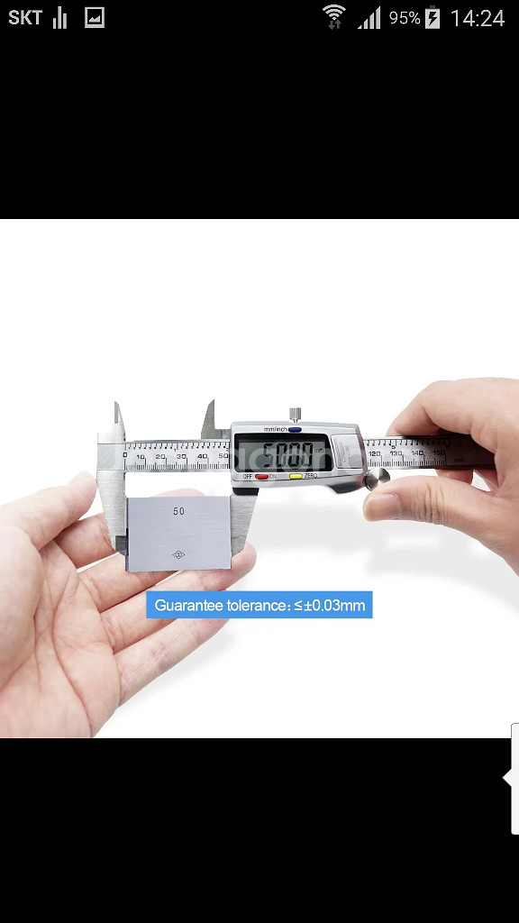 디지털 버니어 캘리퍼스 스텐질 눈금자 150mm 측정--4