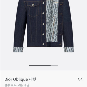 디올 오블리크 데님자켓 XL