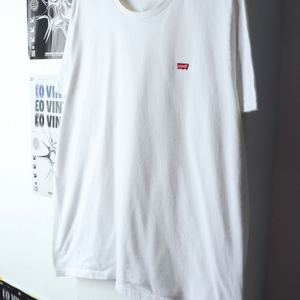 (XL-2XL) 리바이스 반팔 티셔츠 화이트 올드스쿨