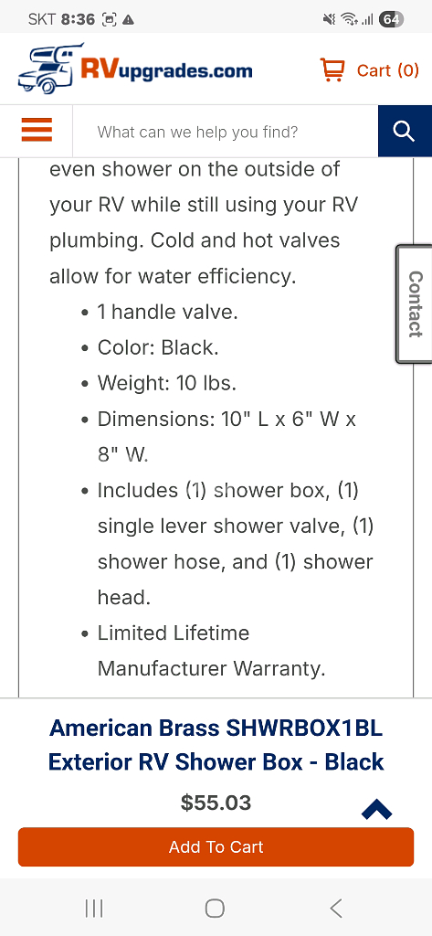 캠핑카 외부샤워박스--4