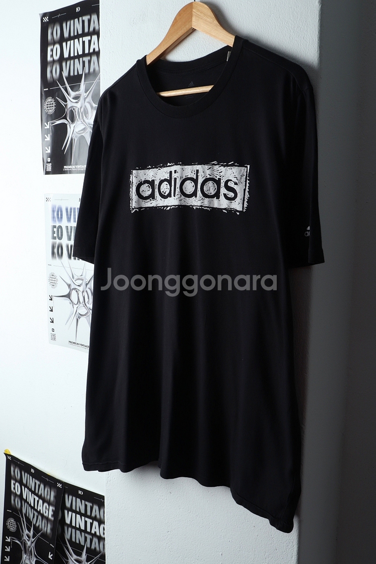 (3XL) 아디다스 반팔 티셔츠 빅사이즈 블랙--0
