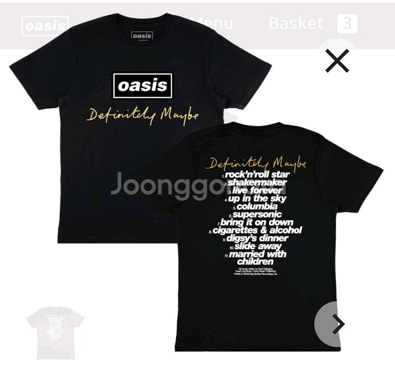 오아시스 30주년 Definitely Maybe 티셔츠--0