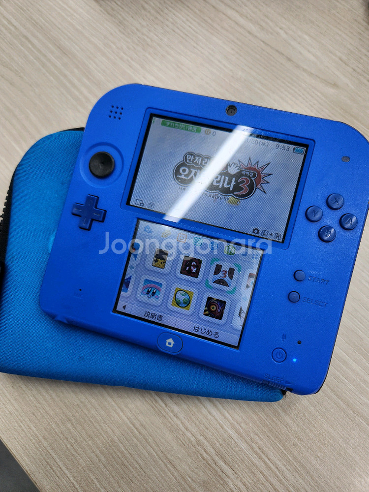 닌텐도 2ds 식빵 블루 파우치 포함--3