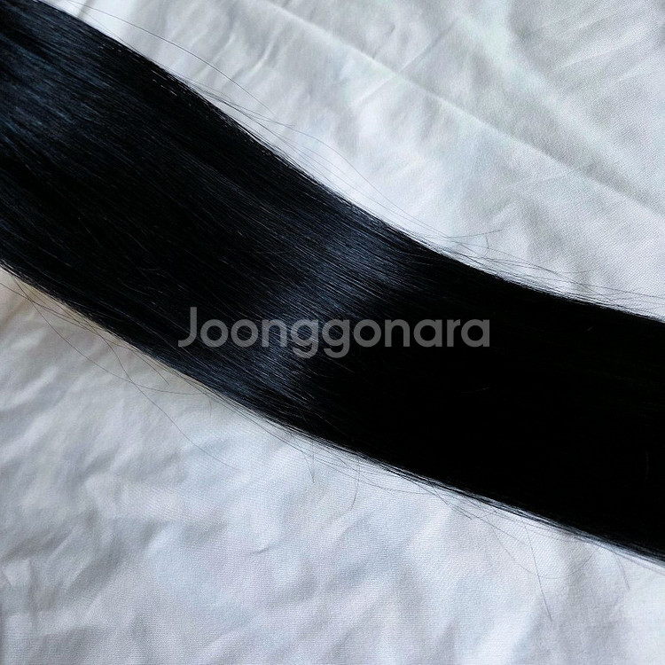 붙임머리 18인치 80피스 한 팩 블랙--2