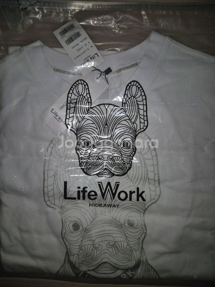 Life Work 강아지 티셔츠 L 새상품 미개봉--2