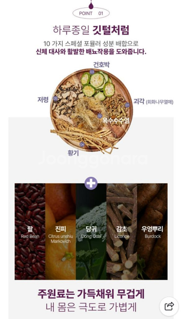 카페인 없는 붓기차 _환인제약 애즈유라이크 하루라인티V--2