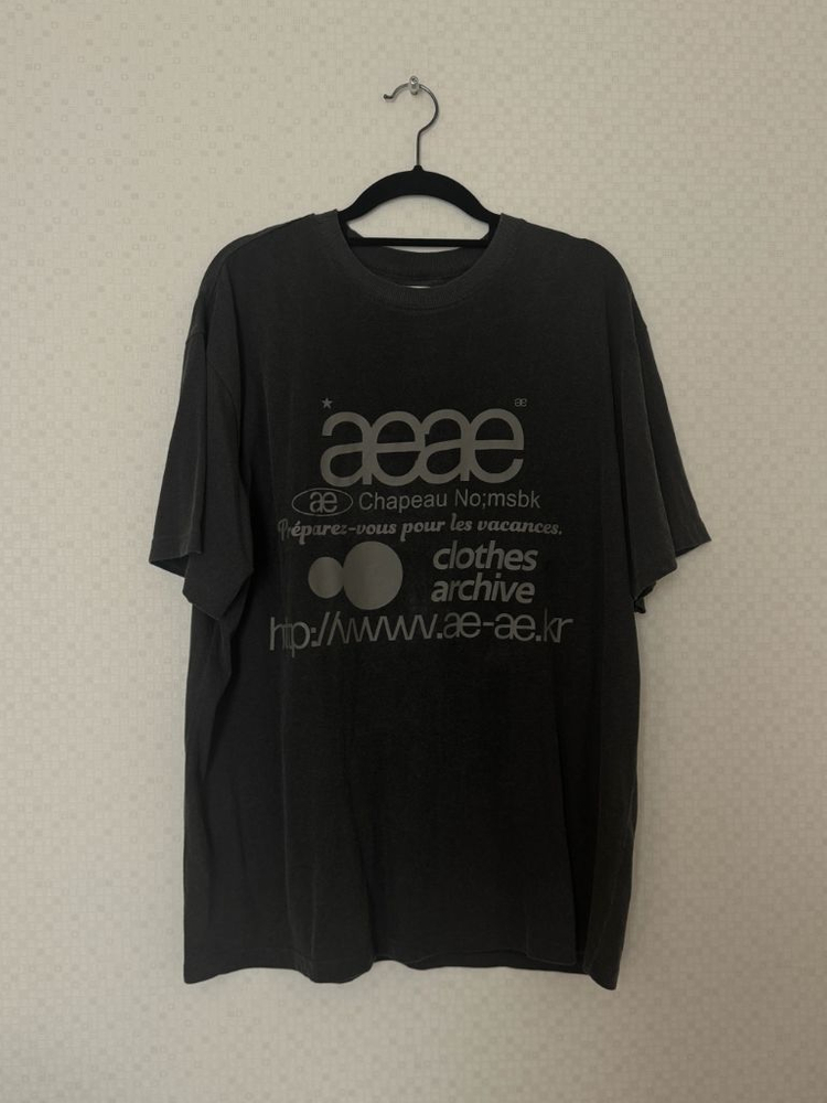 aeae 웹 로고 티셔츠 차콜/1 이미지