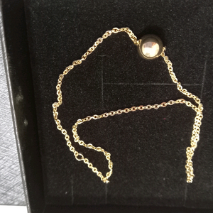 14k5푼 7mm볼목걸이 새상품 1.95g