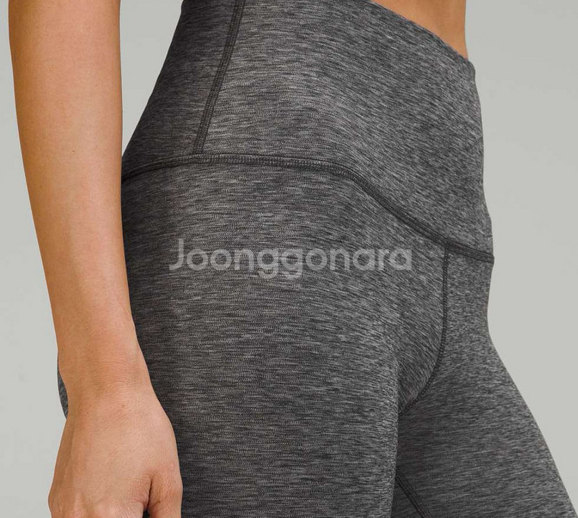 룰루레몬 얼라인 6인치 헤더 그레이 숏레깅스--6