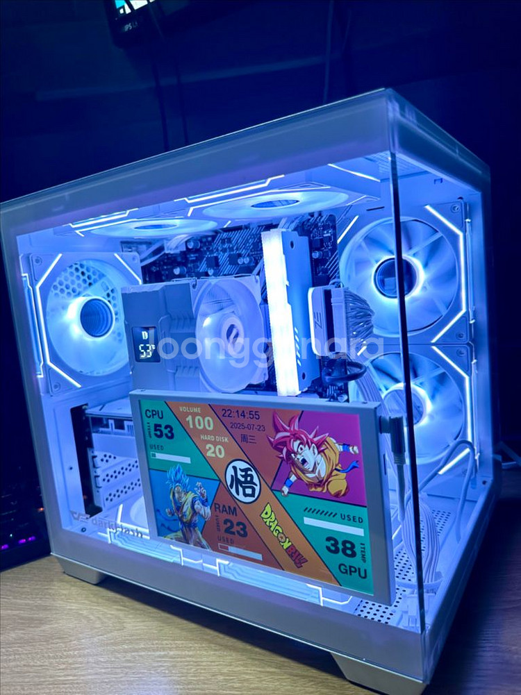 데스크탑 PC 컴퓨터 팝니다. 게이밍·영상편집·화이트--5