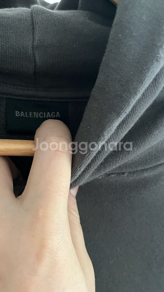 [XS] 발렌시아가 폴리티컬 캠페인 웨이브 후드 그레이--1