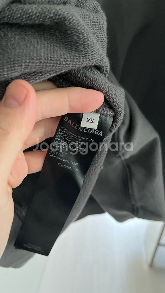 [XS] 발렌시아가 폴리티컬 캠페인 웨이브 후드 그레이--3