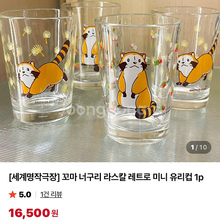 새상품 풀박ㅣ2004년 고전 라스칼 유리컵 2개--0