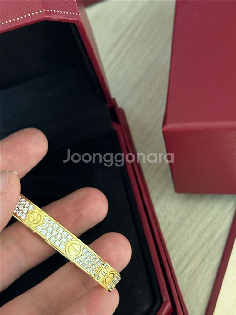 파베 러브 팔찌 골드--5