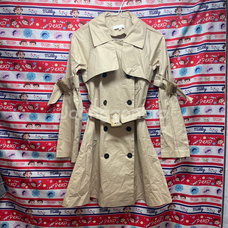 (새상품) 에이블리 트렌치코트 겸 원피스 벨트 셋트 S--0