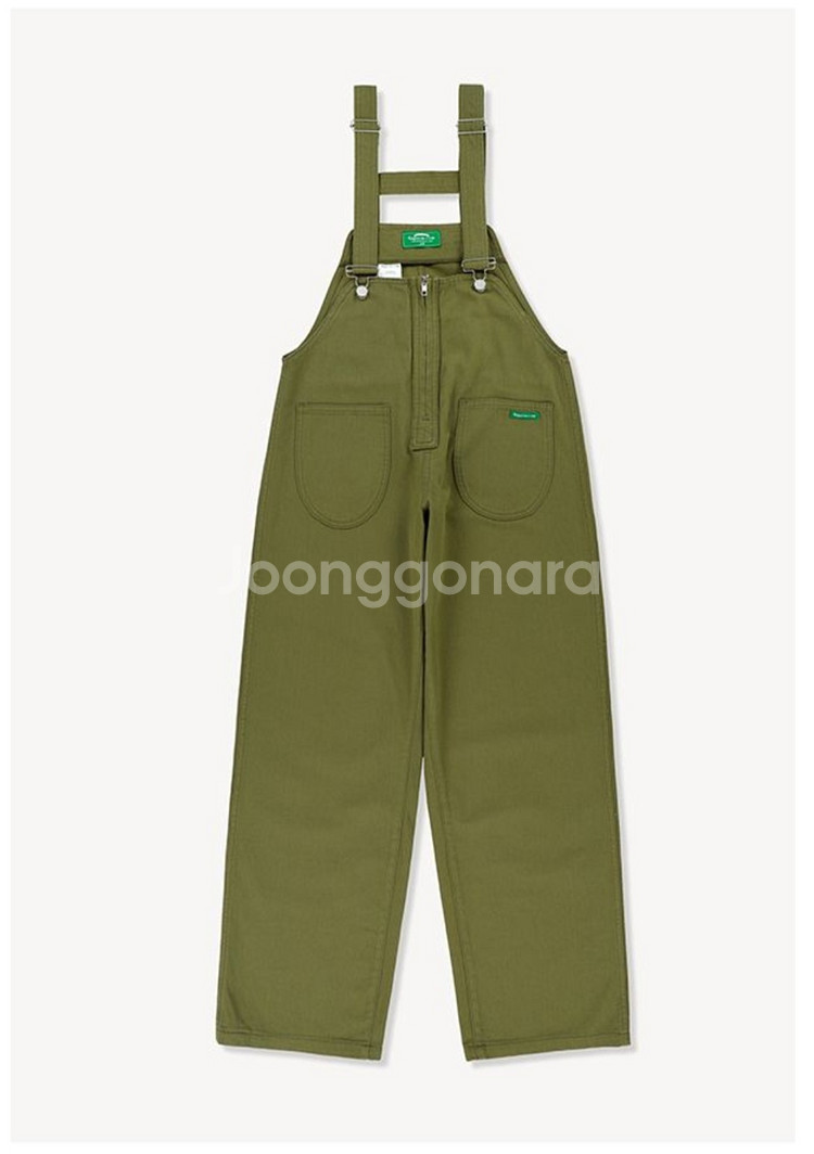 [무료배송] 그린버터 멜빵바지 카키--4
