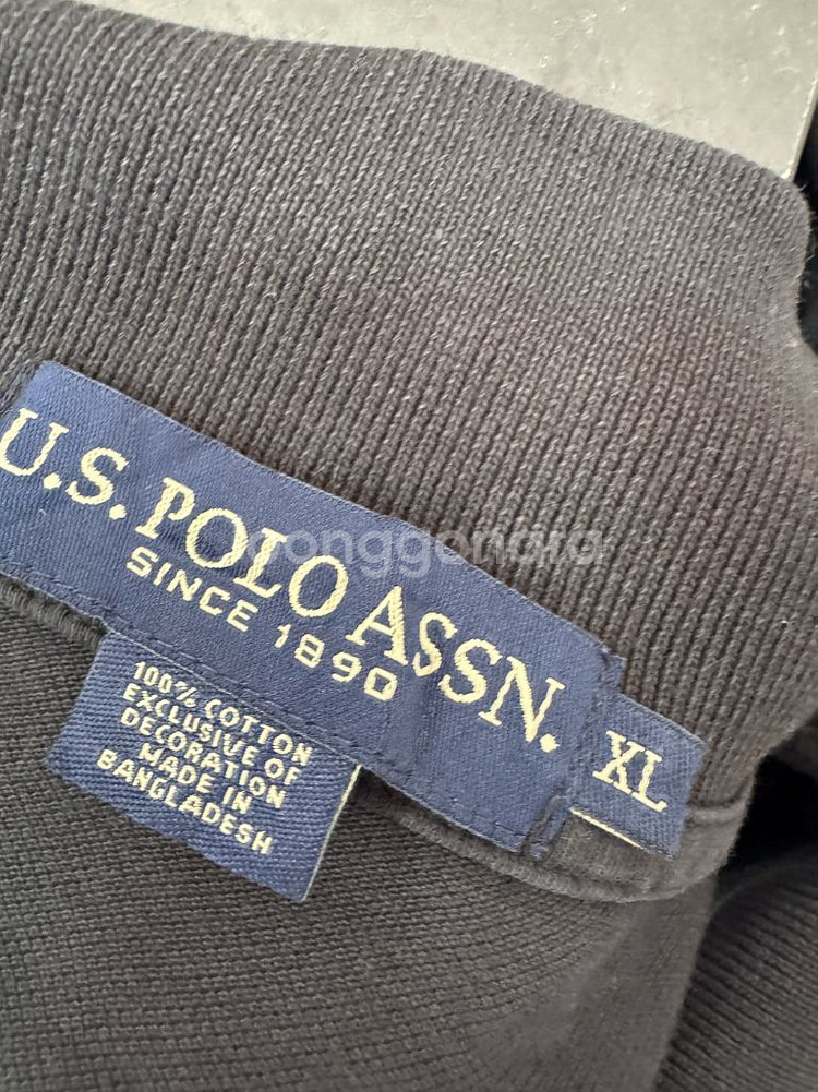 US 폴로 블랙 오버핏 반팔 카라 티셔츠 XL~~2XL--2