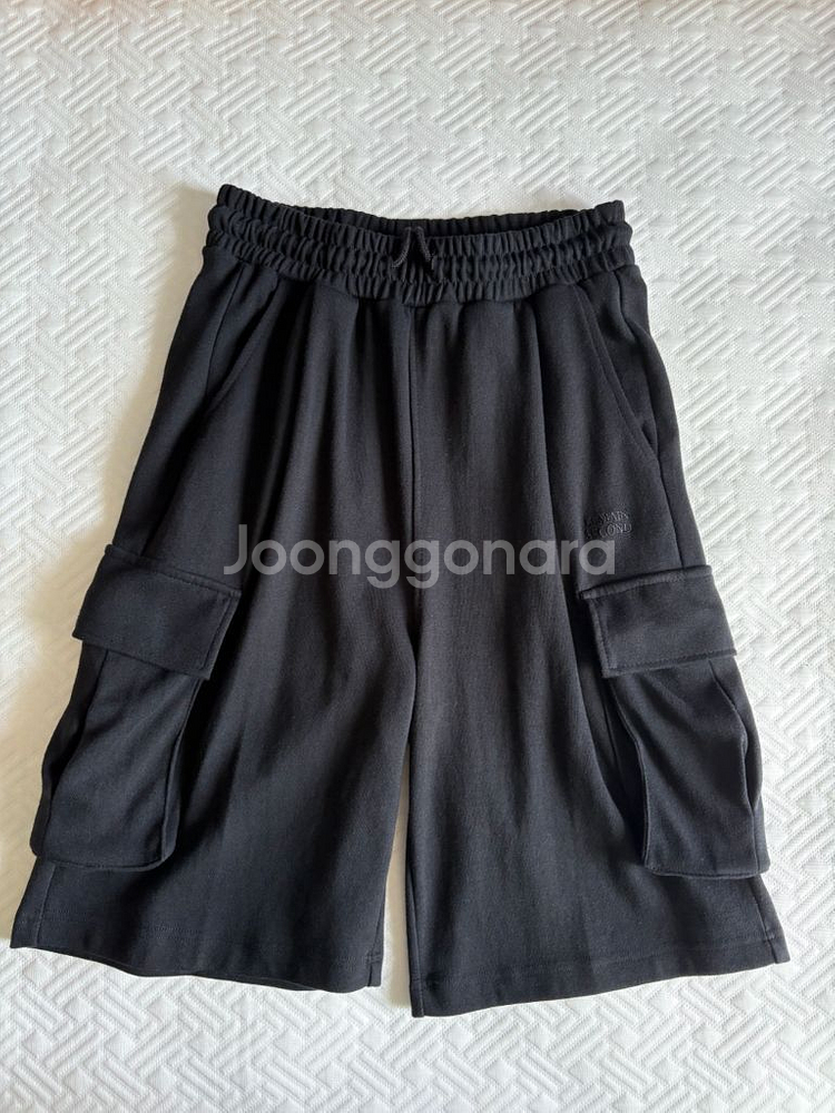 버뮤다 와이드 원턱 카고 스웨트 팬츠--0