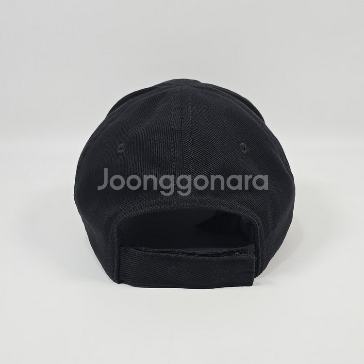 발렌시아가 프론트 크루 로고 블랙 베이스볼 캡 ( L--2