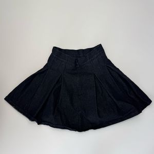 여성 빈티지 흑청 데님 미니 스커트 피마