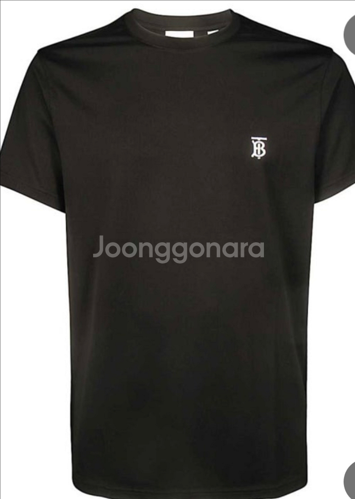 버버리 모노그램 모티프 티셔츠 블랙 xxl--0