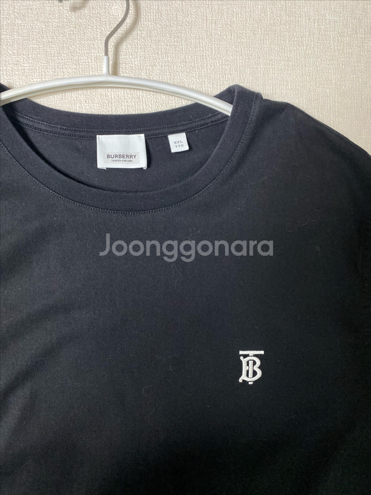 버버리 모노그램 모티프 티셔츠 블랙 xxl--2