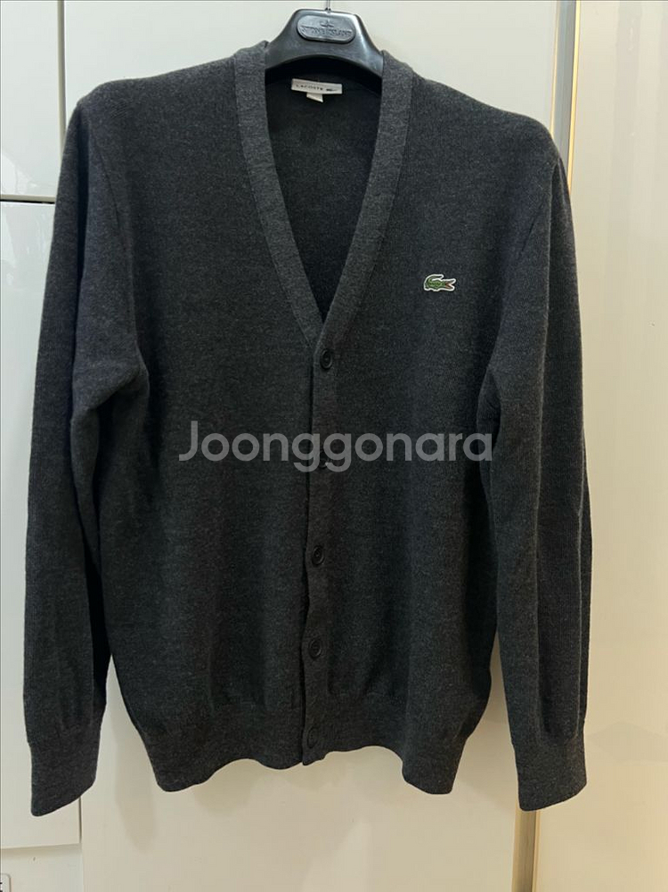 25fw 라코스테 차콜 울가디건 5사이즈 (새상품)--0