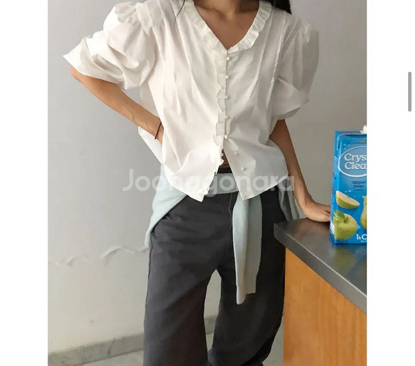 언더비 루바 핀턱 블라우스 새상품--0