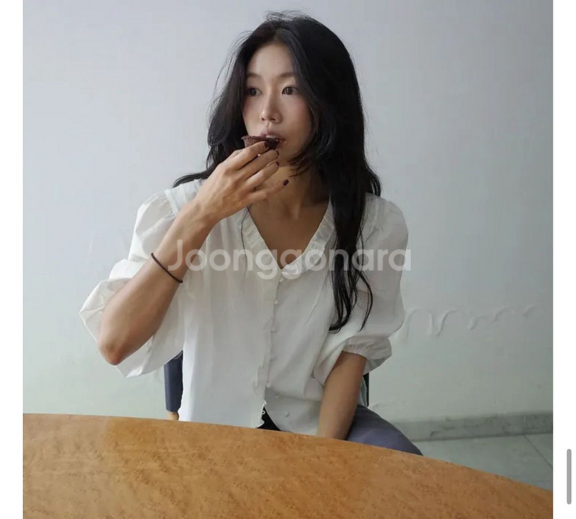 언더비 루바 핀턱 블라우스 새상품--1
