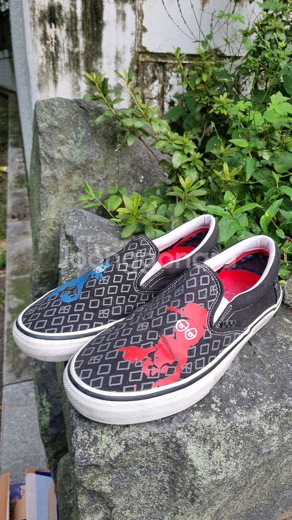 Vans x크루키드 스케이드보드 콜라보 슬립온28.5--3