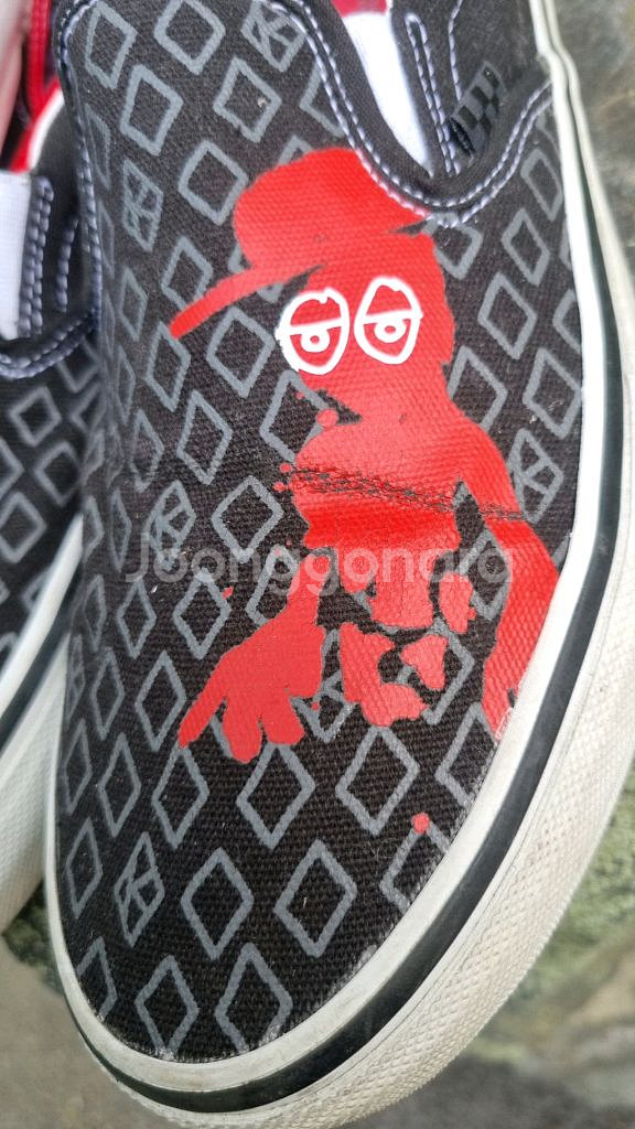 Vans x크루키드 스케이드보드 콜라보 슬립온28.5--5