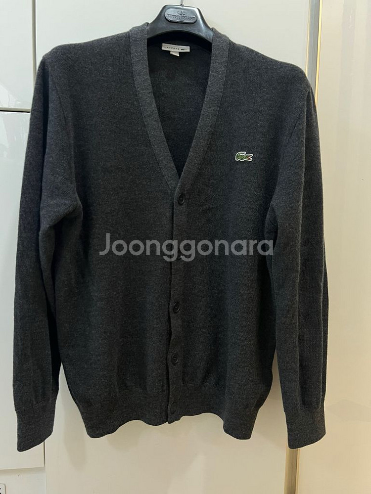 25fw 라코스테 차콜 울가디건 5사이즈 (새상품)--0