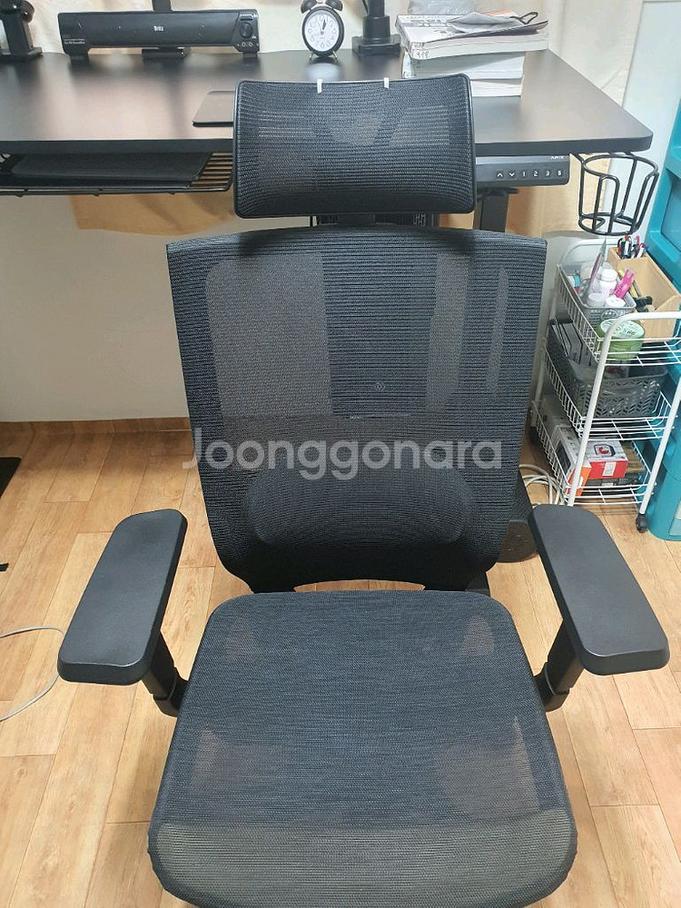 모션데스크+모니터+pc+모니터 암+의자+조명(일괄)--8