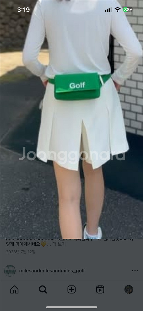 마일즈앤마일즈앤마일즈 골프 치마바지 새상품 판매합니다.--6