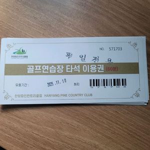 한양파인골프연습장 이용권