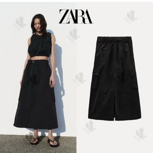 ZARA 자라 여름 여성 나일론 카고 스커트